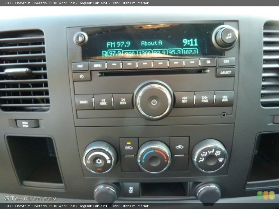 Dark Titanium Interior Controls for the 2013 Chevrolet Silverado 1500 Work Truck Regular Cab 4x4 #70489817