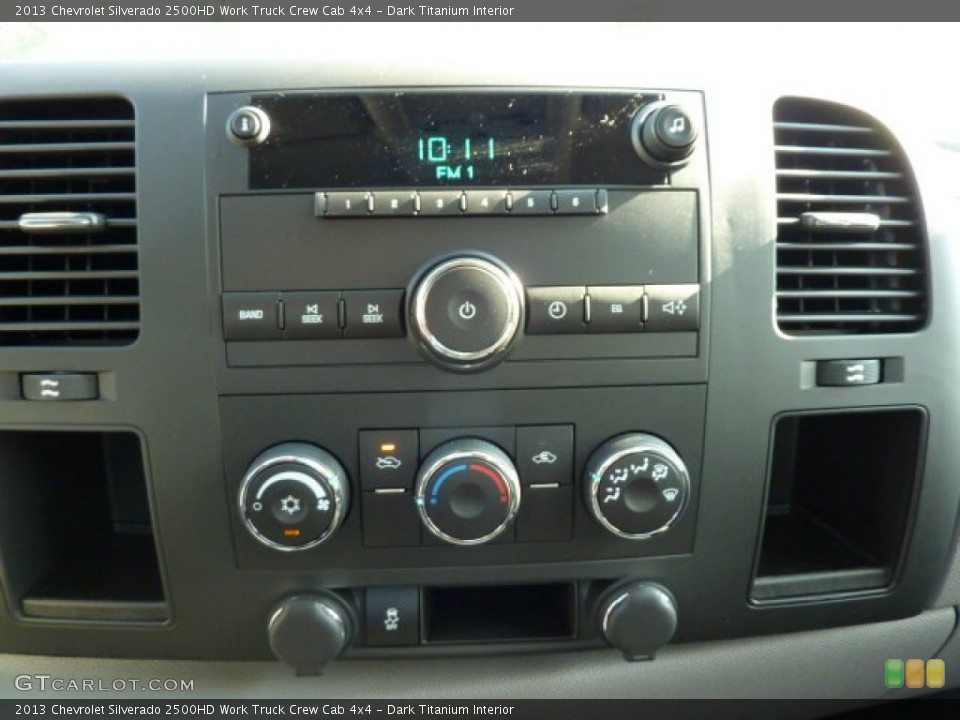 Dark Titanium Interior Controls for the 2013 Chevrolet Silverado 2500HD Work Truck Crew Cab 4x4 #70489988