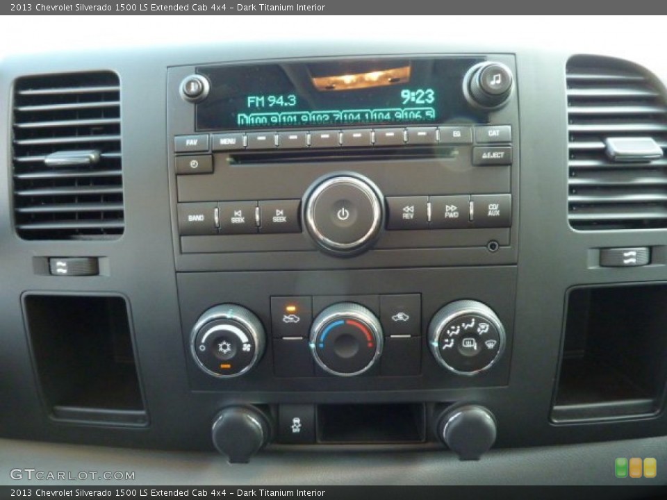 Dark Titanium Interior Controls for the 2013 Chevrolet Silverado 1500 LS Extended Cab 4x4 #70490156