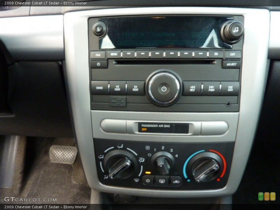 Ebony Interior Controls for the 2009 Chevrolet Cobalt LT Sedan #70492064