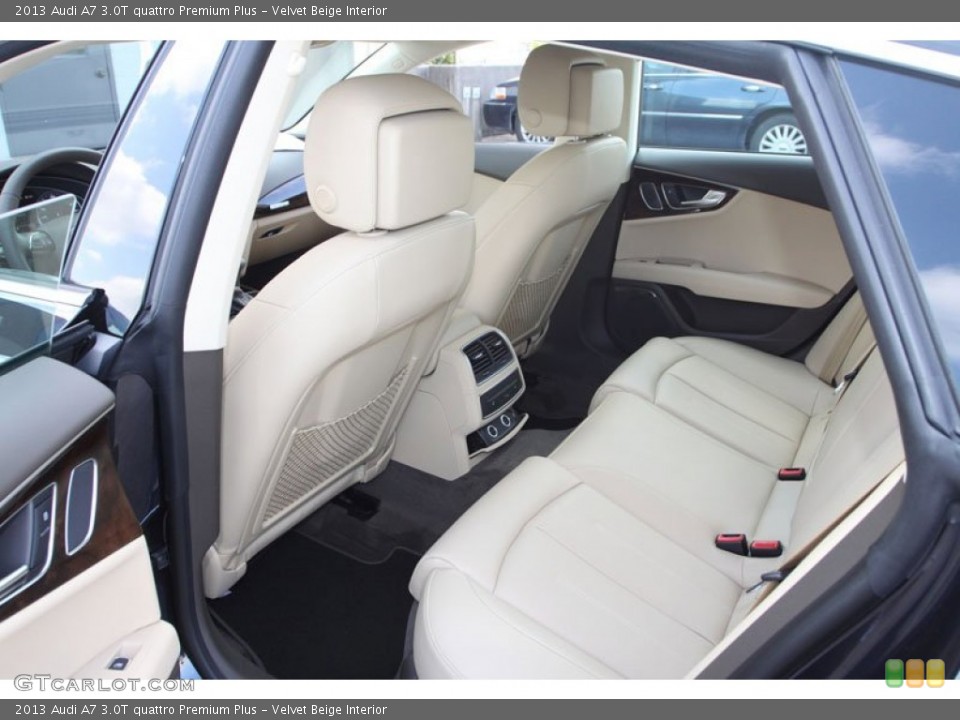 Velvet Beige Interior Rear Seat for the 2013 Audi A7 3.0T quattro Premium Plus #70493939