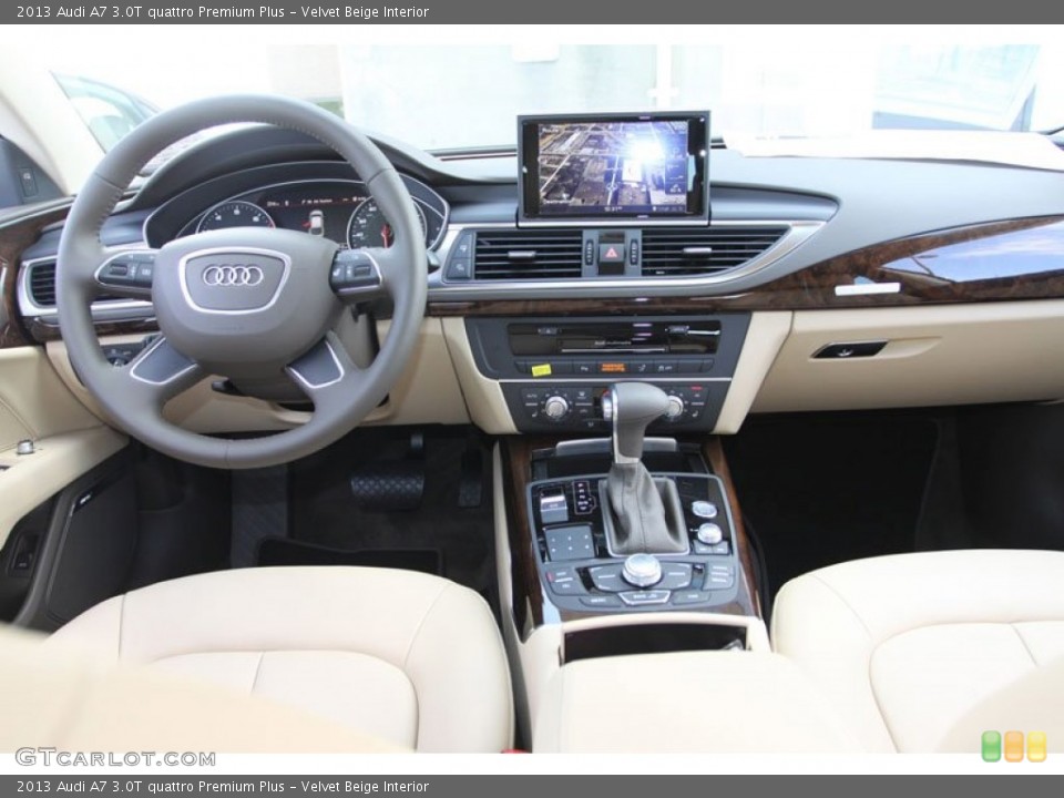 Velvet Beige Interior Dashboard for the 2013 Audi A7 3.0T quattro Premium Plus #70493948