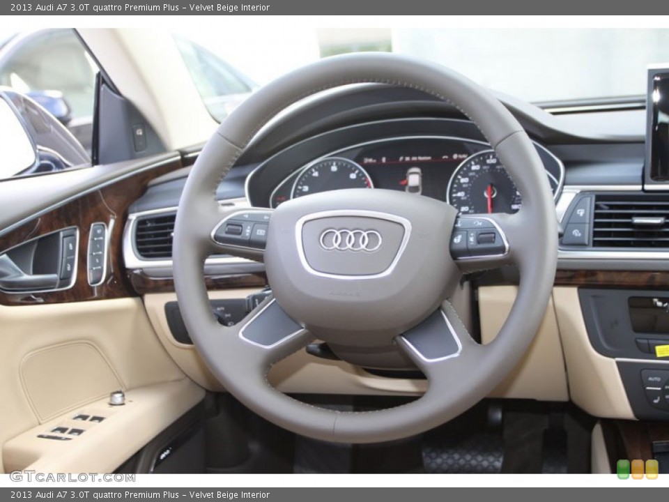 Velvet Beige Interior Steering Wheel for the 2013 Audi A7 3.0T quattro Premium Plus #70493957