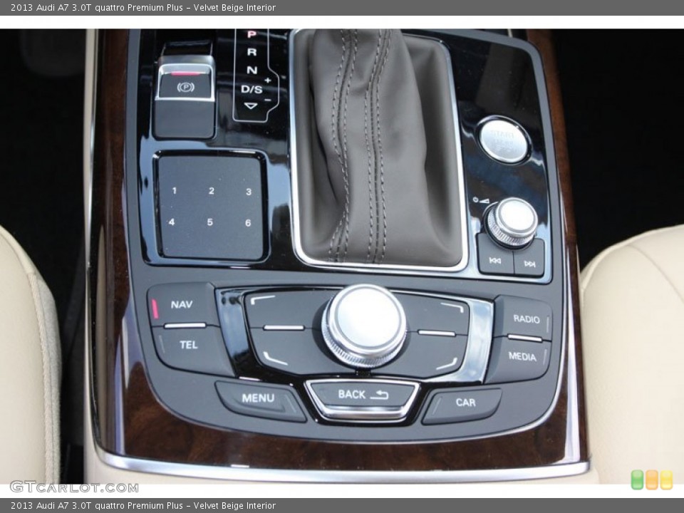 Velvet Beige Interior Controls for the 2013 Audi A7 3.0T quattro Premium Plus #70494002