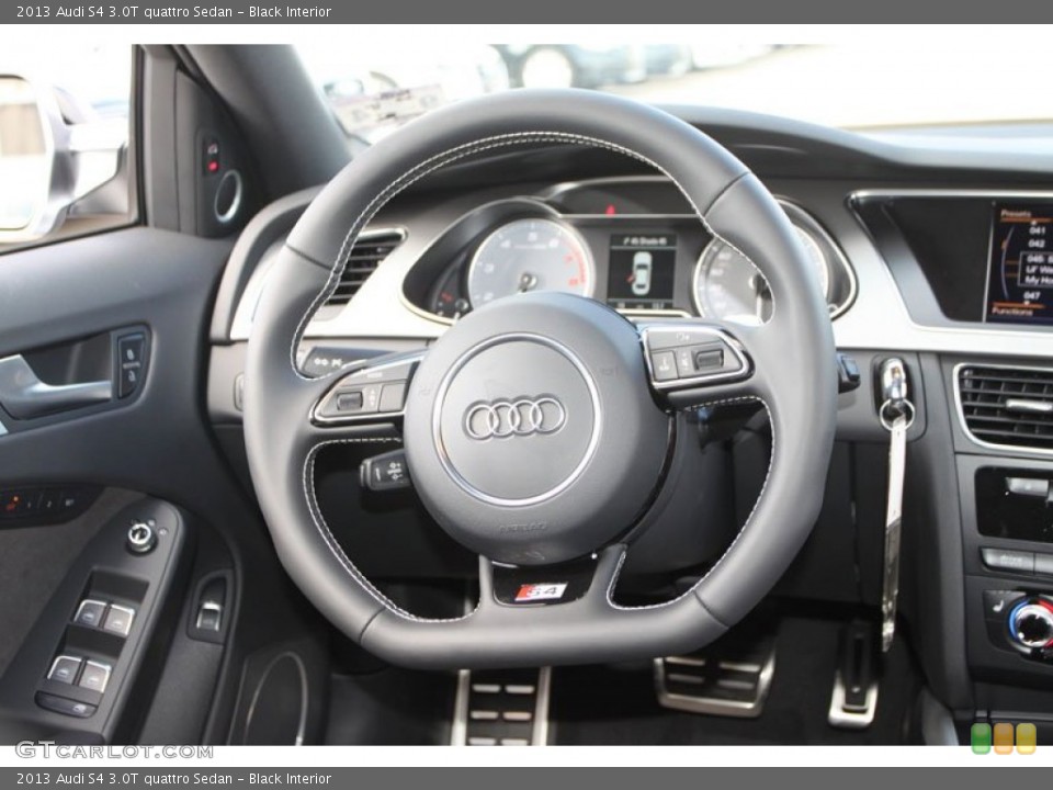 Black Interior Steering Wheel for the 2013 Audi S4 3.0T quattro Sedan #70495234