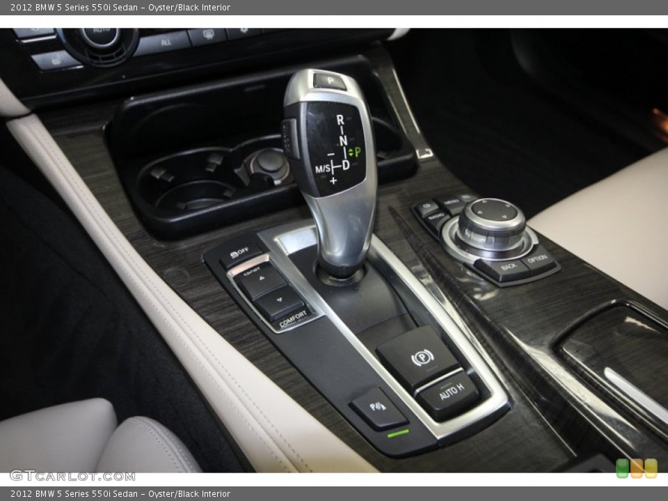 Oyster/Black Interior Transmission for the 2012 BMW 5 Series 550i Sedan #70495364