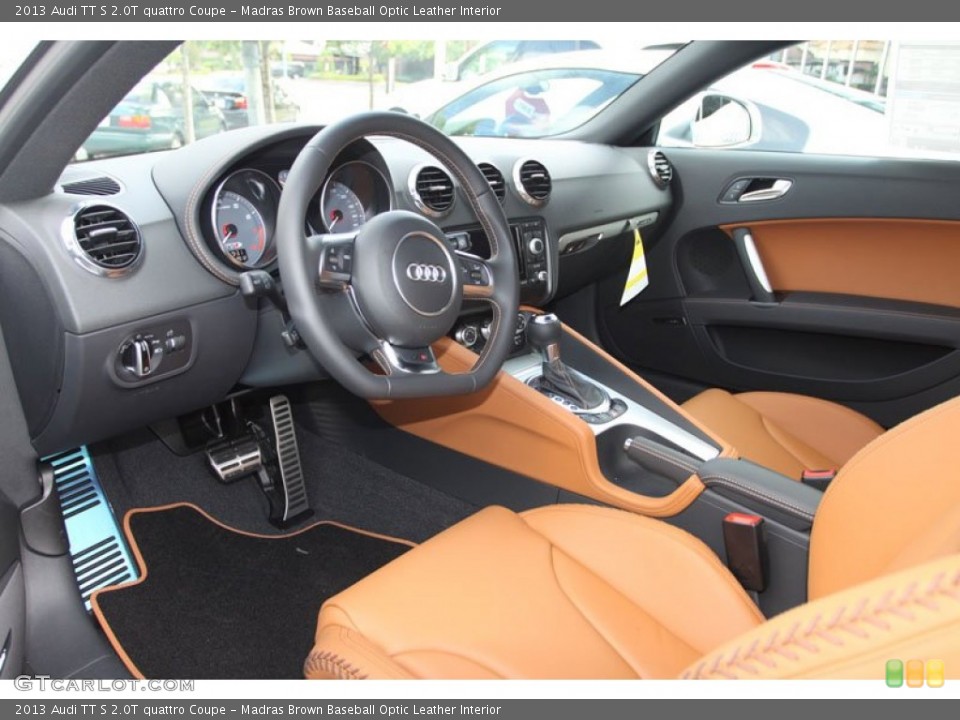 Madras Brown Baseball Optic Leather Interior Prime Interior for the 2013 Audi TT S 2.0T quattro Coupe #70495394