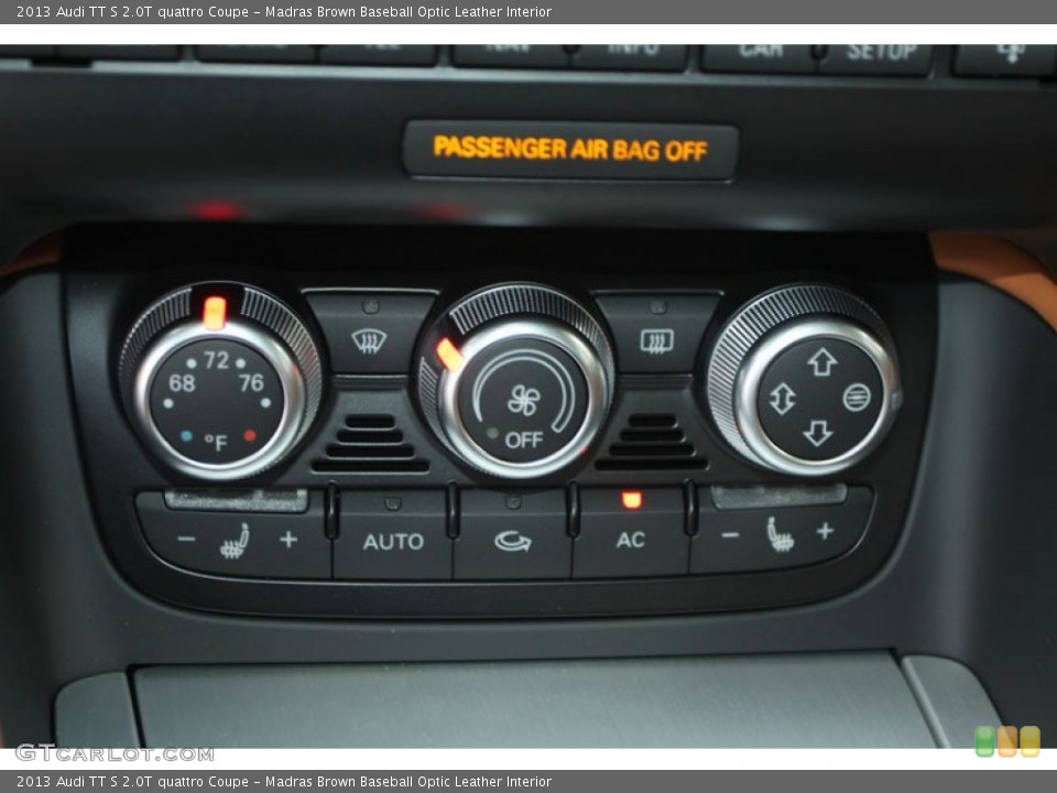 Madras Brown Baseball Optic Leather Interior Controls for the 2013 Audi TT S 2.0T quattro Coupe #70495421