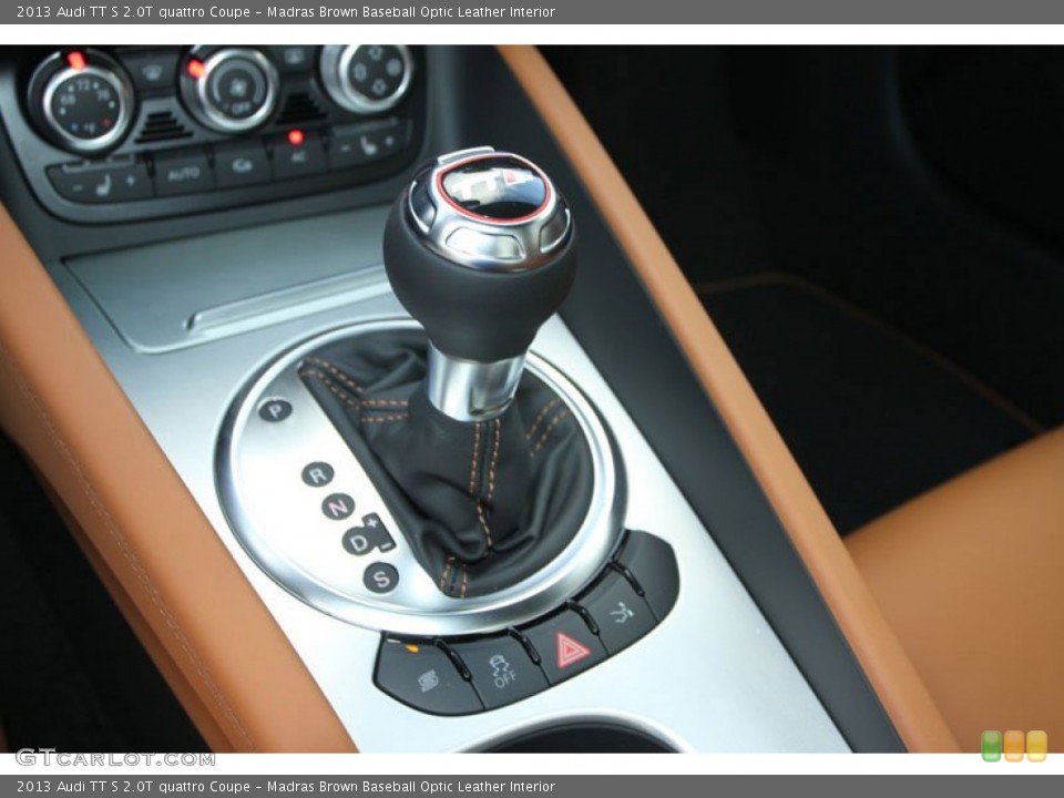 Madras Brown Baseball Optic Leather Interior Transmission for the 2013 Audi TT S 2.0T quattro Coupe #70495430