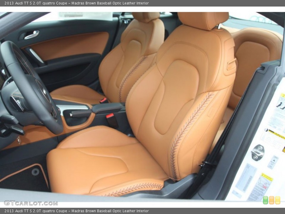 Madras Brown Baseball Optic Leather Interior Front Seat for the 2013 Audi TT S 2.0T quattro Coupe #70495463