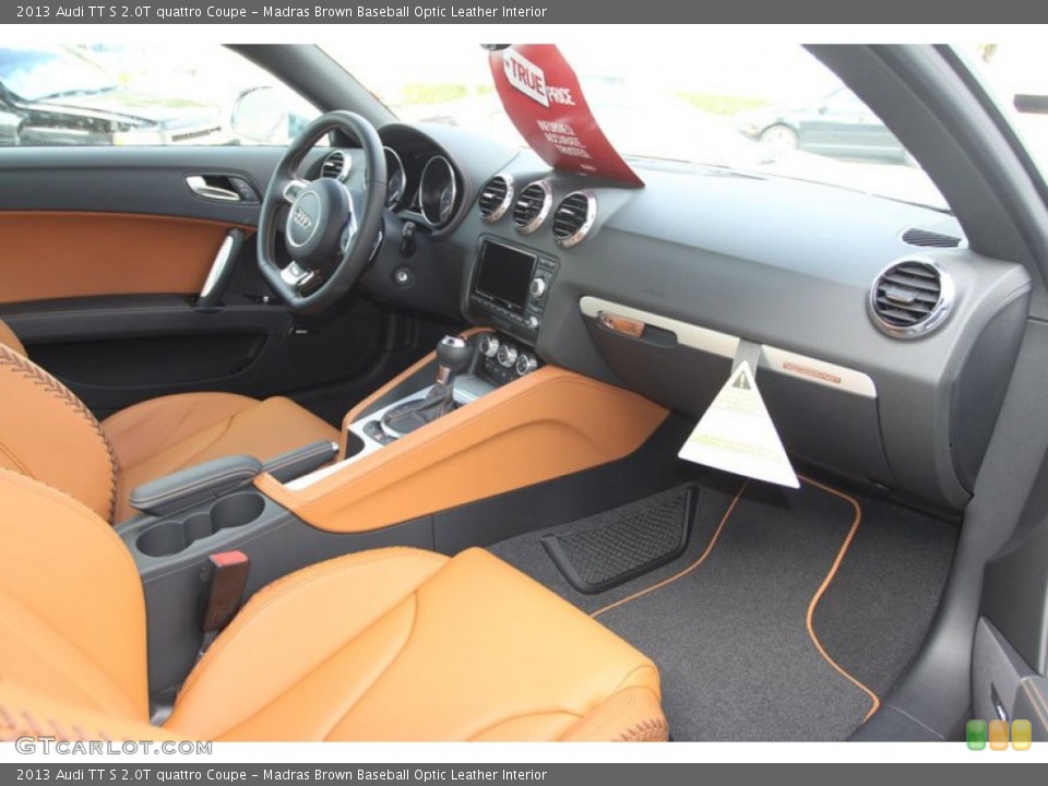Madras Brown Baseball Optic Leather Interior Dashboard for the 2013 Audi TT S 2.0T quattro Coupe #70495514
