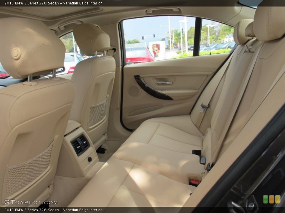 Venetian Beige Interior Rear Seat for the 2013 BMW 3 Series 328i Sedan #70496654