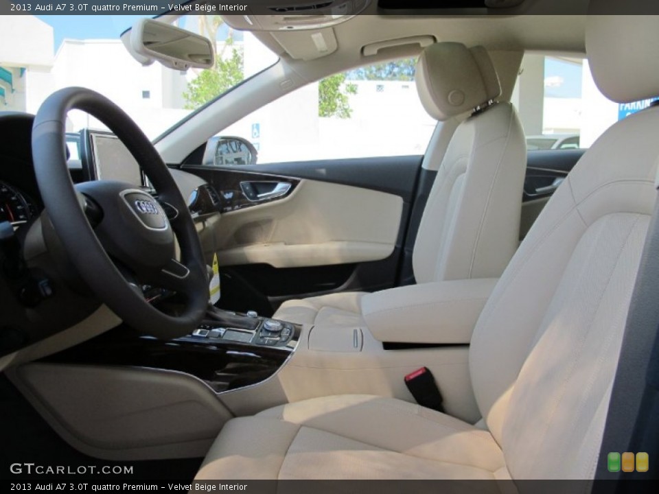 Velvet Beige Interior Front Seat for the 2013 Audi A7 3.0T quattro Premium #70496903