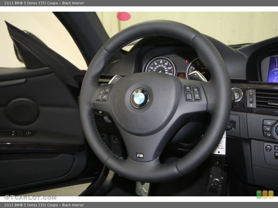 Black Interior Steering Wheel for the 2013 BMW 3 Series 335i Coupe #70498181