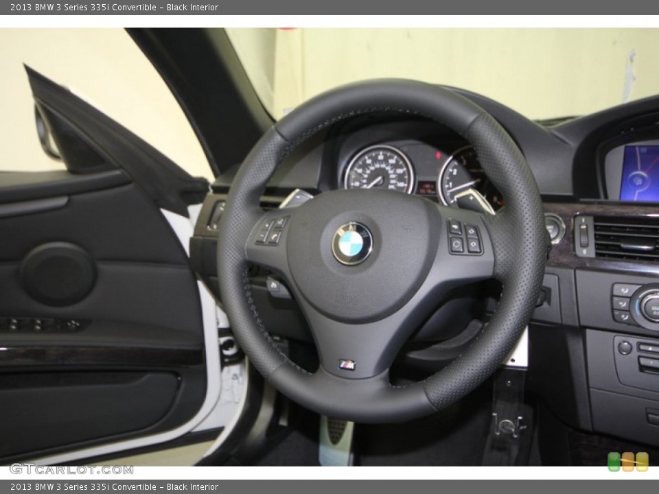 Black Interior Steering Wheel for the 2013 BMW 3 Series 335i Convertible #70498430