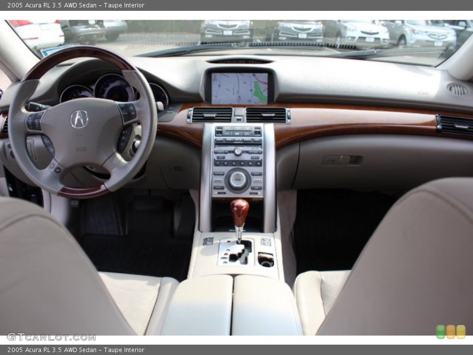 Taupe Interior Dashboard for the 2005 Acura RL 3.5 AWD Sedan #70499111
