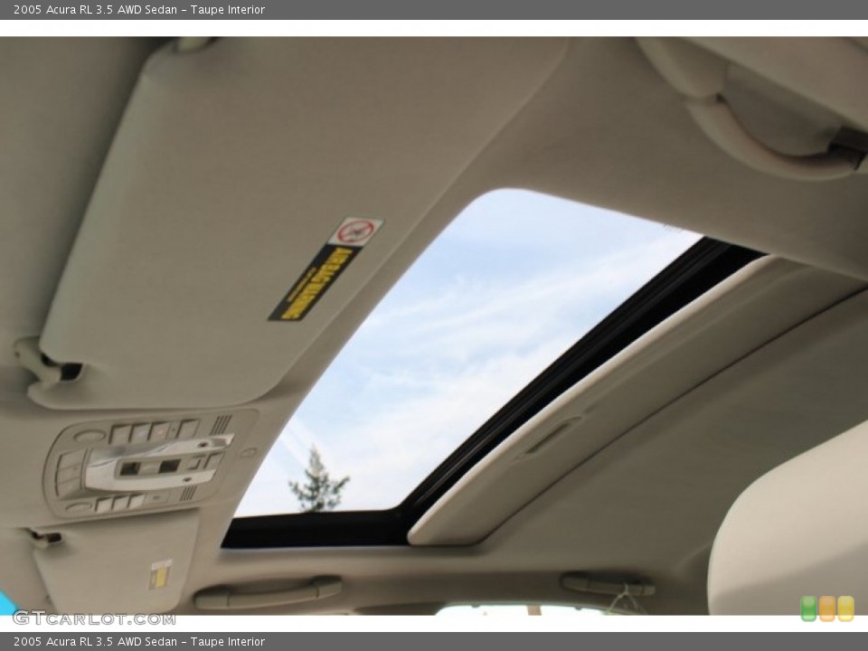 Taupe Interior Sunroof for the 2005 Acura RL 3.5 AWD Sedan #70499171