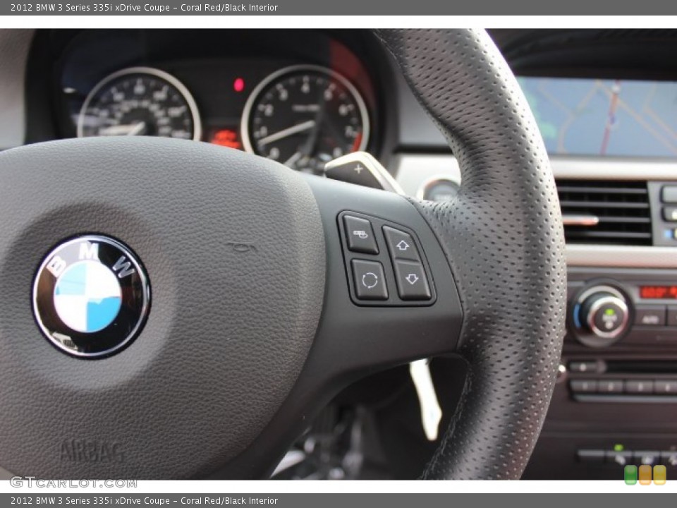 Coral Red/Black Interior Controls for the 2012 BMW 3 Series 335i xDrive Coupe #70502306