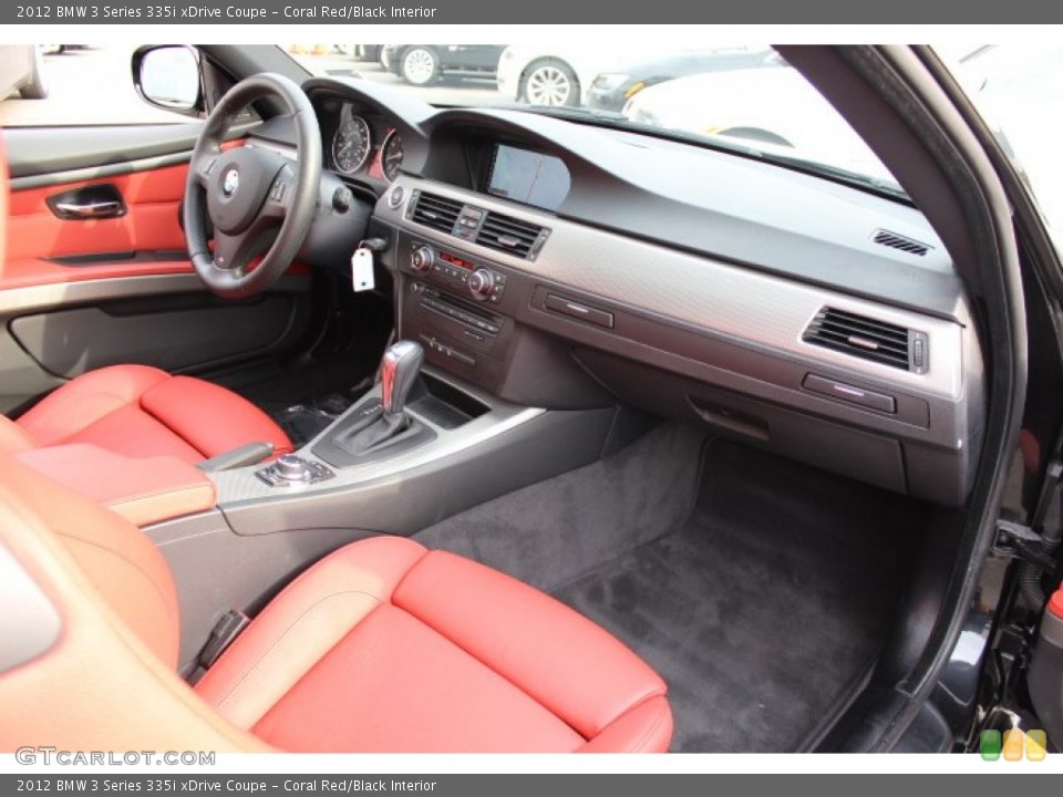 Coral Red/Black Interior Dashboard for the 2012 BMW 3 Series 335i xDrive Coupe #70502363