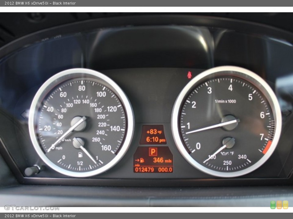 Black Interior Gauges for the 2012 BMW X6 xDrive50i #70502600