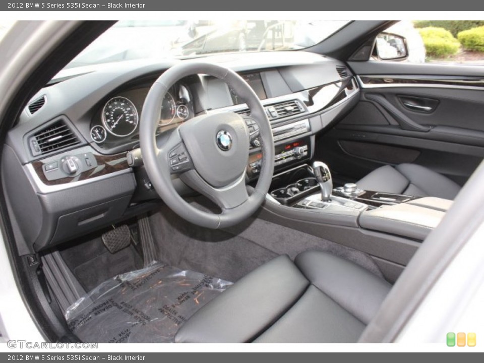 Black Interior Prime Interior for the 2012 BMW 5 Series 535i Sedan #70502816