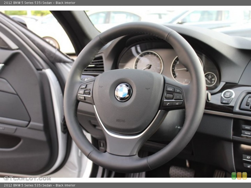 Black Interior Steering Wheel for the 2012 BMW 5 Series 535i Sedan #70502867