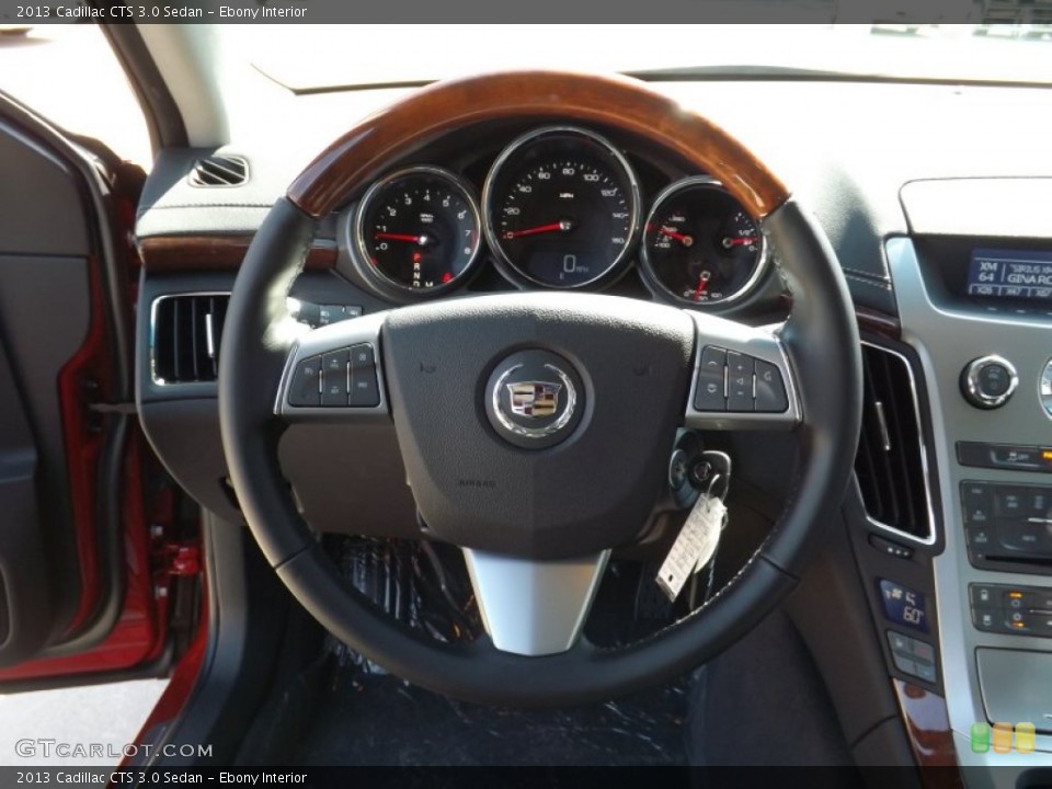Ebony Interior Steering Wheel for the 2013 Cadillac CTS 3.0 Sedan #70504223