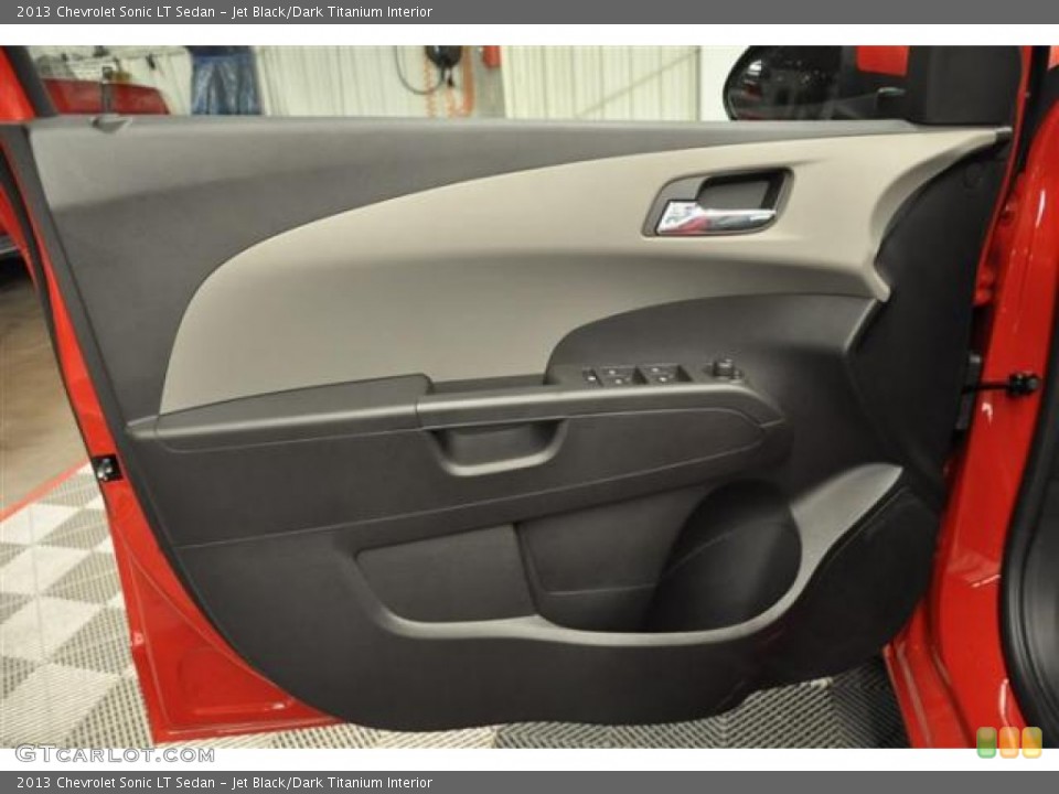 Jet Black/Dark Titanium Interior Door Panel for the 2013 Chevrolet Sonic LT Sedan #70507829