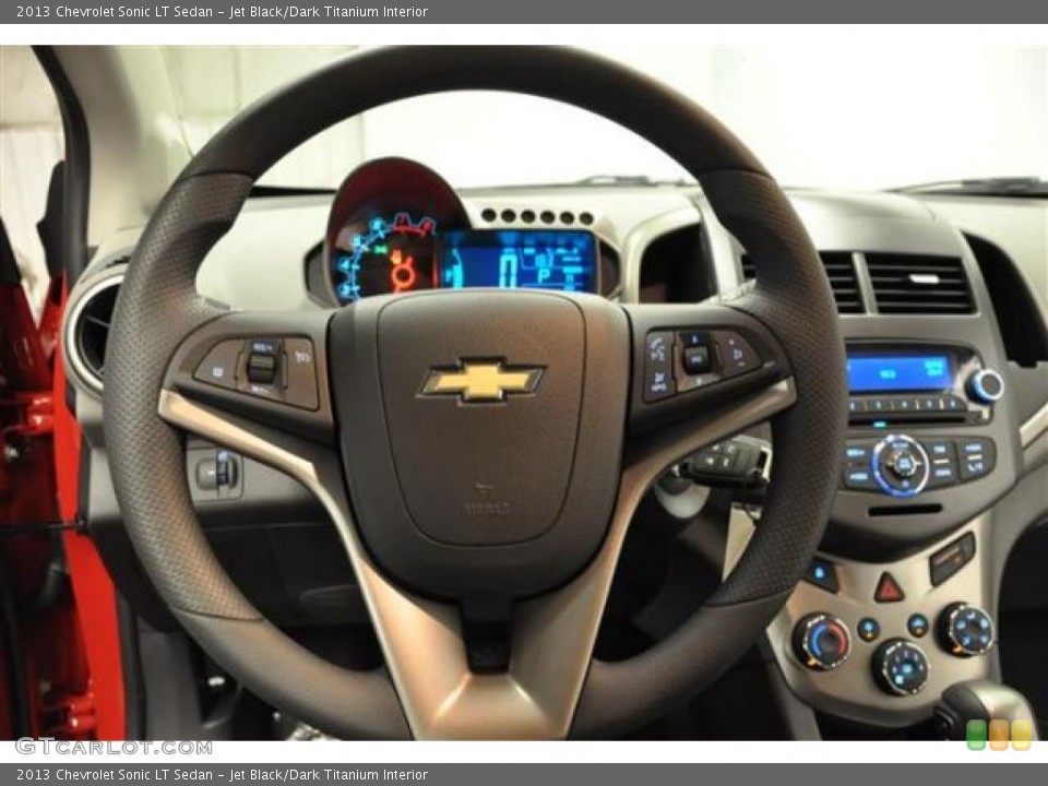 Jet Black/Dark Titanium Interior Steering Wheel for the 2013 Chevrolet Sonic LT Sedan #70507868