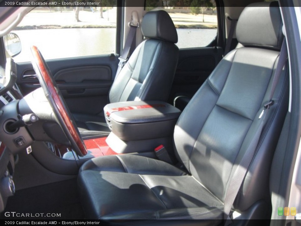 Ebony/Ebony Interior Front Seat for the 2009 Cadillac Escalade AWD #70507871