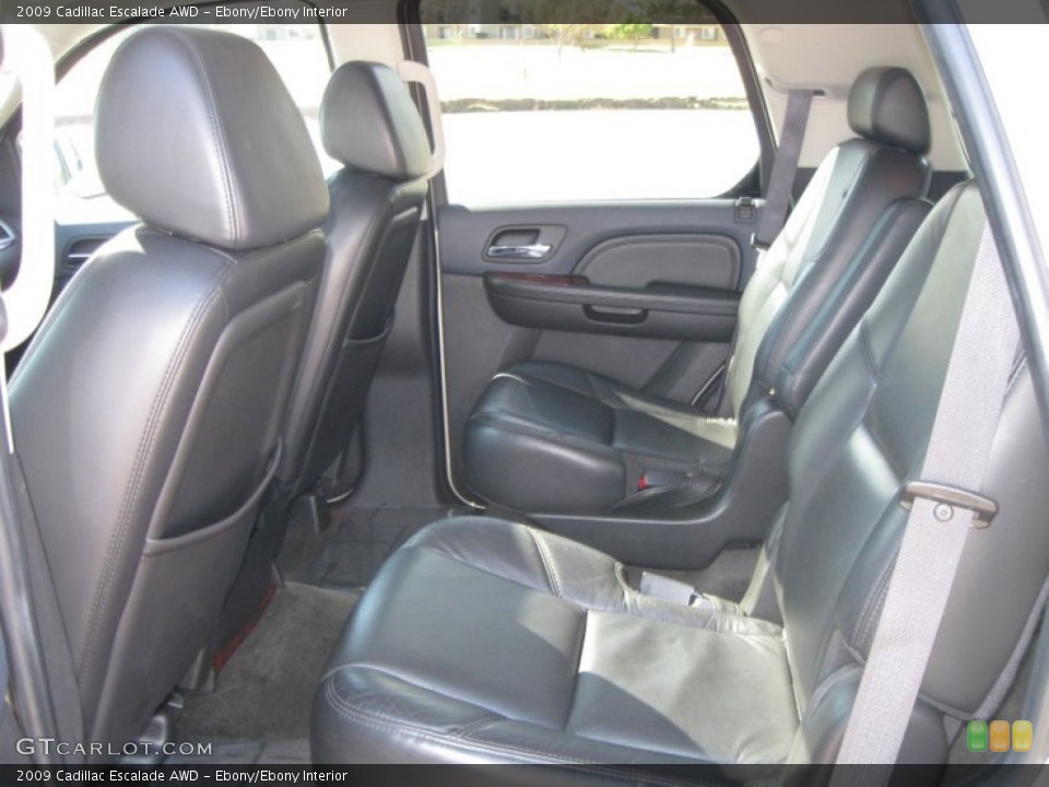Ebony/Ebony Interior Rear Seat for the 2009 Cadillac Escalade AWD #70507880