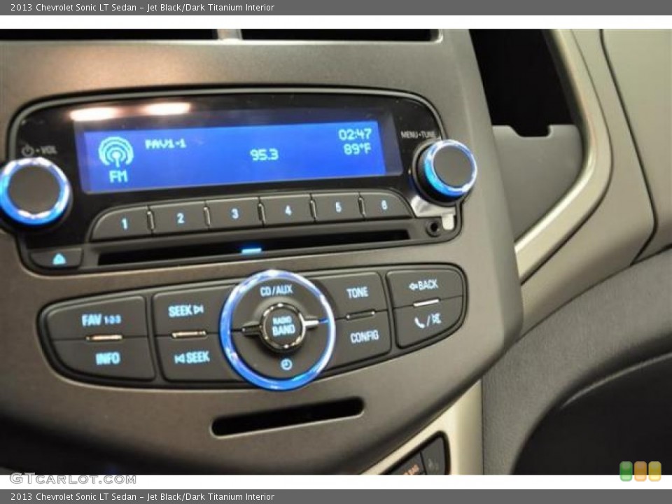 Jet Black/Dark Titanium Interior Controls for the 2013 Chevrolet Sonic LT Sedan #70507907