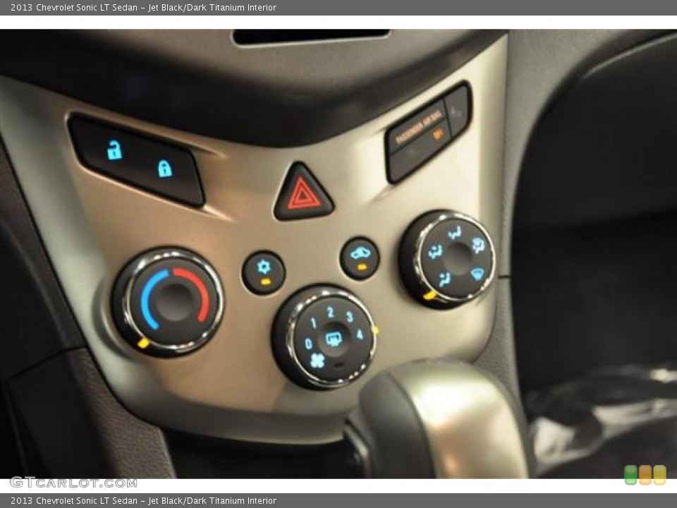 Jet Black/Dark Titanium Interior Controls for the 2013 Chevrolet Sonic LT Sedan #70507916