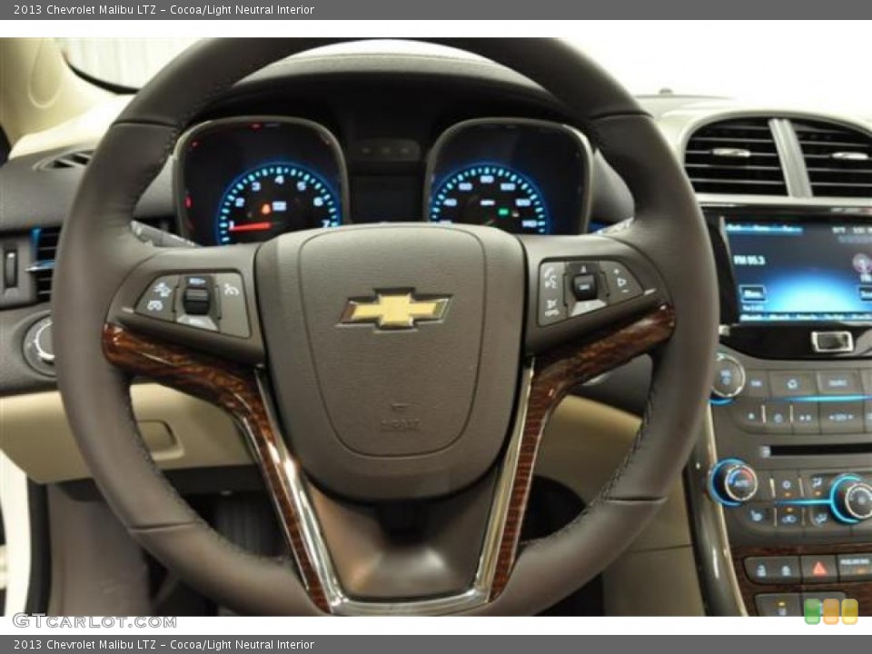 Cocoa/Light Neutral Interior Steering Wheel for the 2013 Chevrolet Malibu LTZ #70508153