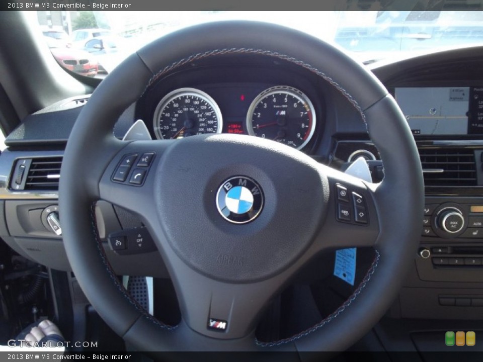Beige Interior Steering Wheel for the 2013 BMW M3 Convertible #70508353