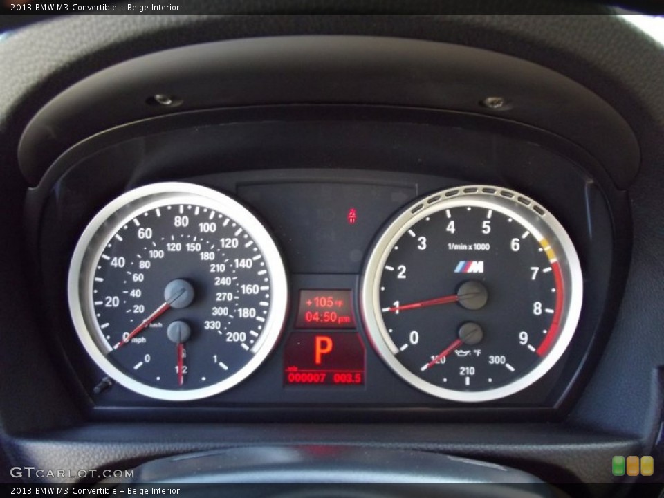 Beige Interior Gauges for the 2013 BMW M3 Convertible #70508360