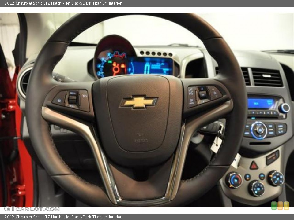Jet Black/Dark Titanium Interior Steering Wheel for the 2012 Chevrolet Sonic LTZ Hatch #70508384