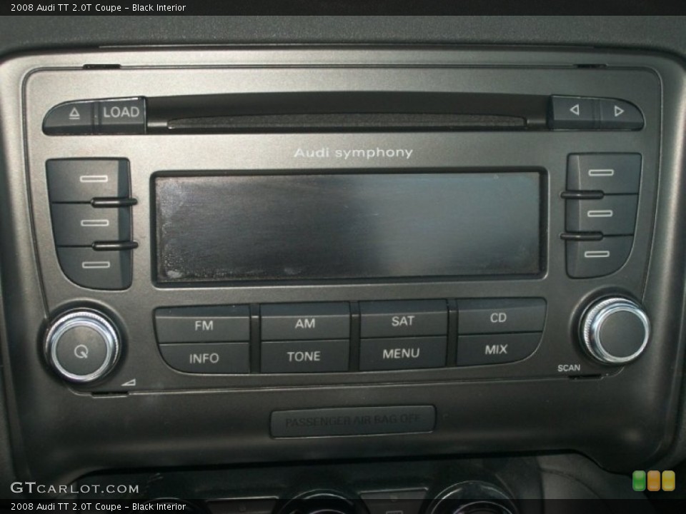 Black Interior Audio System for the 2008 Audi TT 2.0T Coupe #70509794
