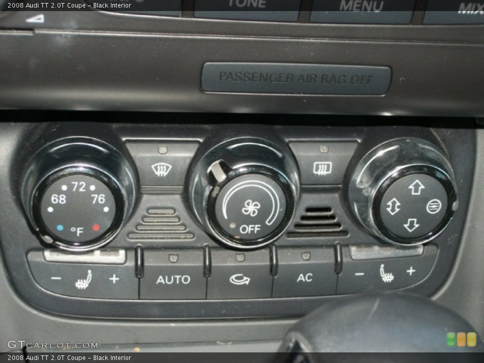 Black Interior Controls for the 2008 Audi TT 2.0T Coupe #70509800