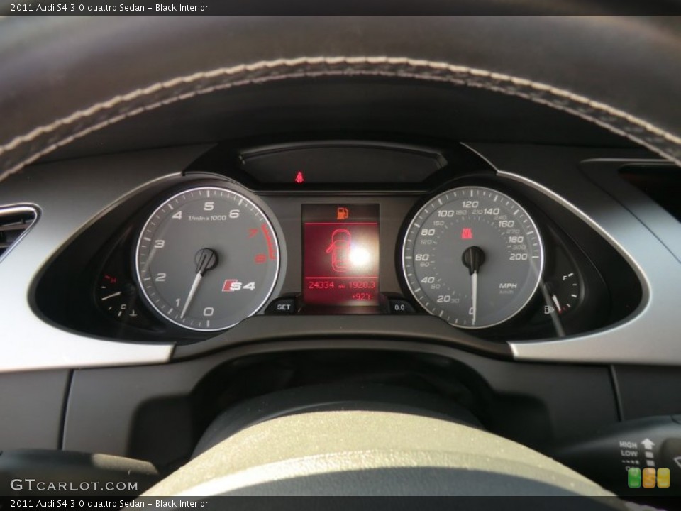 Black Interior Gauges for the 2011 Audi S4 3.0 quattro Sedan #70510704