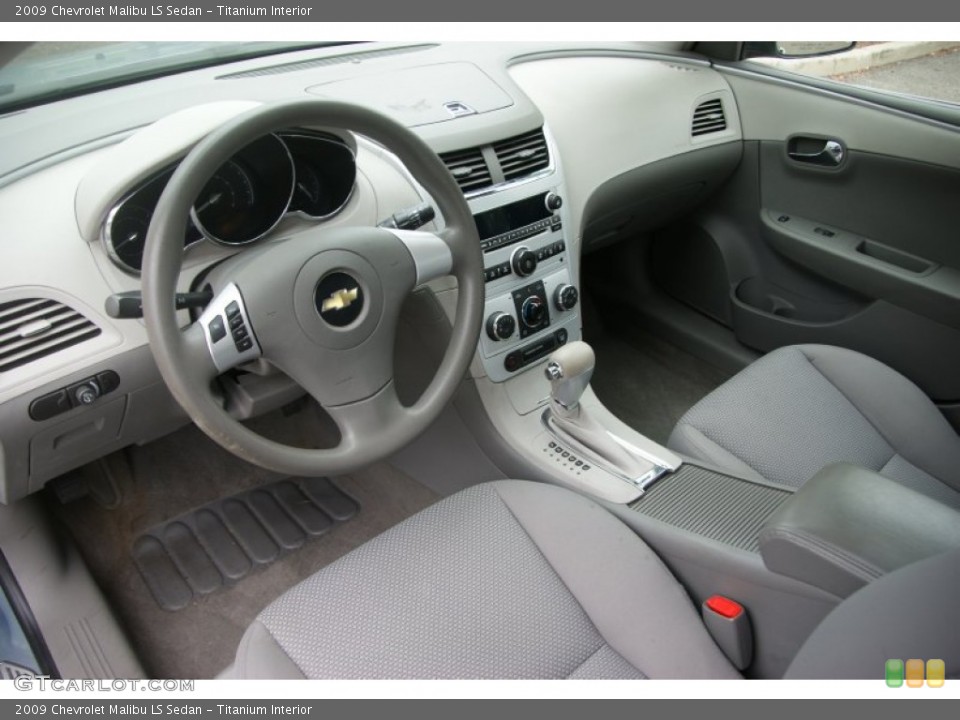 Titanium Interior Prime Interior for the 2009 Chevrolet Malibu LS Sedan #70517007