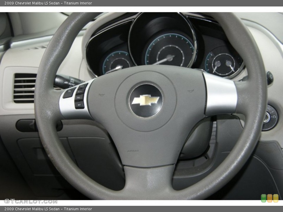 Titanium Interior Steering Wheel for the 2009 Chevrolet Malibu LS Sedan #70517057