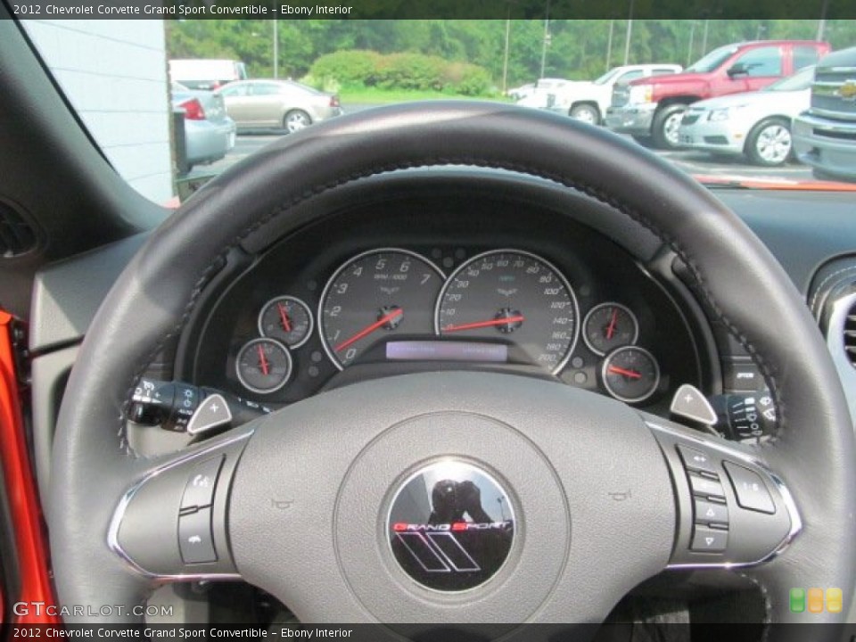 Ebony Interior Controls for the 2012 Chevrolet Corvette Grand Sport Convertible #70528105