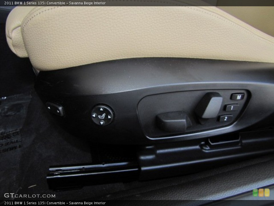 Savanna Beige Interior Controls for the 2011 BMW 1 Series 135i Convertible #70537633
