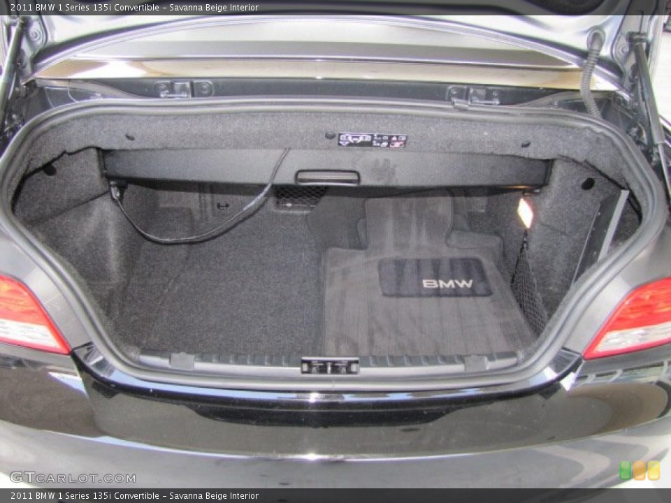 Savanna Beige Interior Trunk for the 2011 BMW 1 Series 135i Convertible #70537636