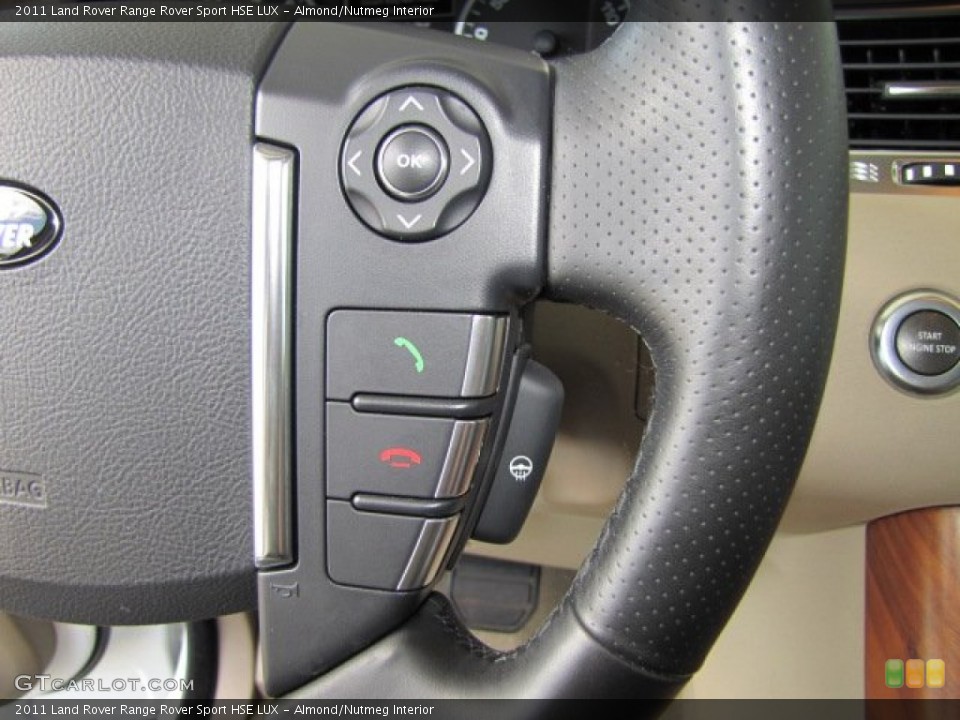 Almond/Nutmeg Interior Controls for the 2011 Land Rover Range Rover Sport HSE LUX #70538083