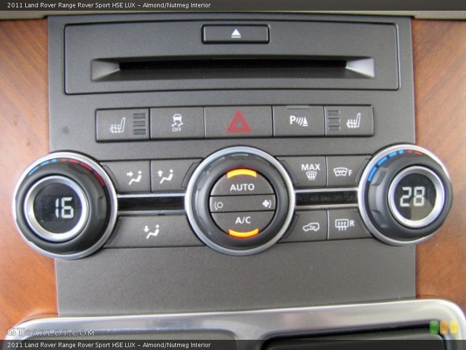 Almond/Nutmeg Interior Controls for the 2011 Land Rover Range Rover Sport HSE LUX #70538101