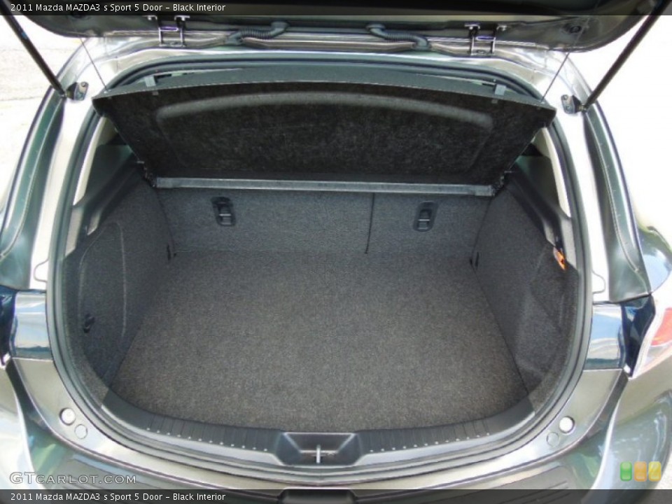 Black Interior Trunk for the 2011 Mazda MAZDA3 s Sport 5 Door #70539219