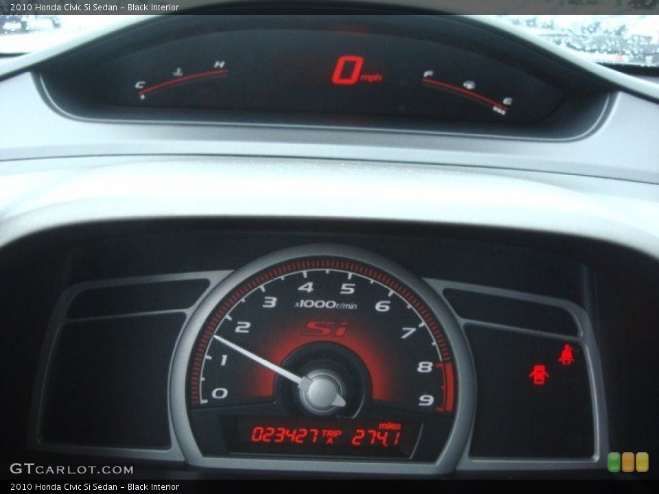 Black Interior Gauges for the 2010 Honda Civic Si Sedan #70544461