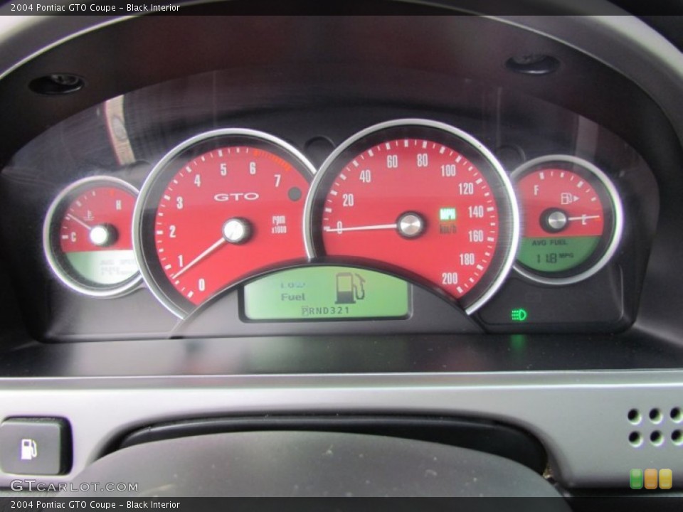 Black Interior Gauges for the 2004 Pontiac GTO Coupe #70547308